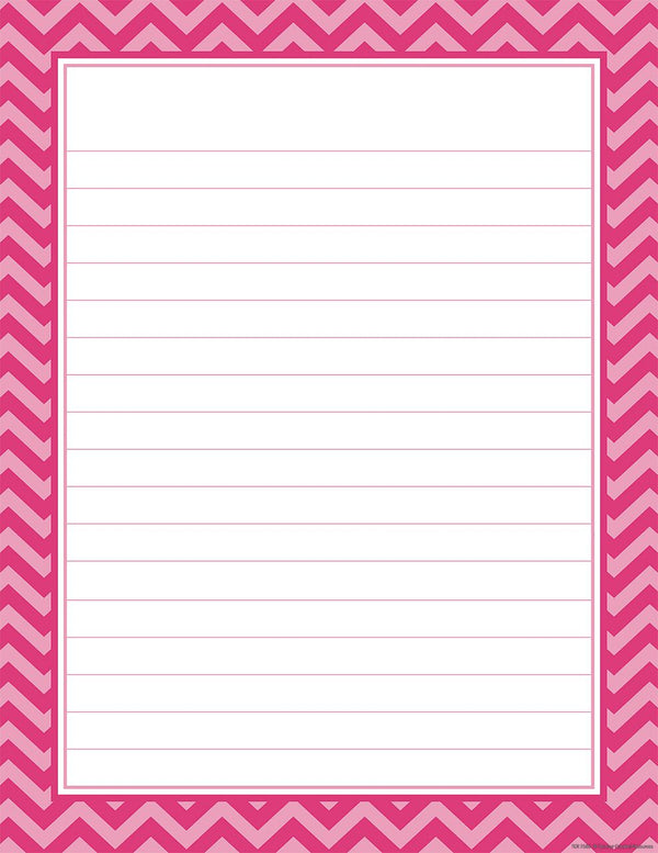 Hot Pink Chevron Lined Chart XTCR7580