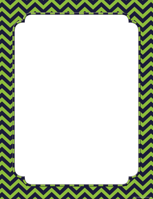 NAVY & LIME CHEVRON BLANK CHART XTCR7583