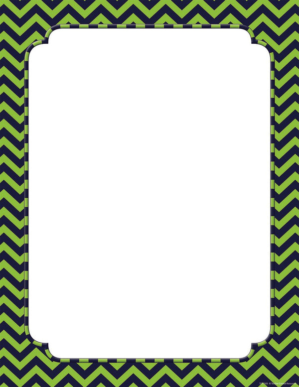 NAVY & LIME CHEVRON BLANK CHART XTCR7583