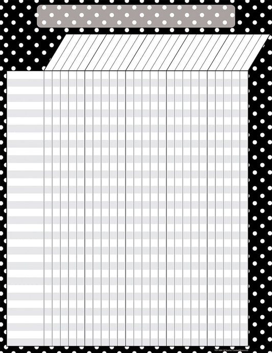 Black Polka Dots Incentive Chart XTCR7604