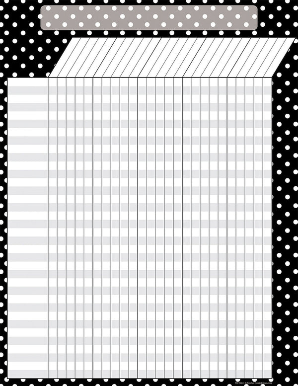 Black Polka Dots Incentive Chart XTCR7604
