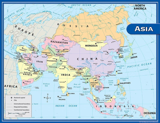Asia Map Chart XTCR7652