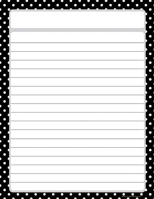 Teacher Created Recources White Chart With Dotted Border XTCR7677