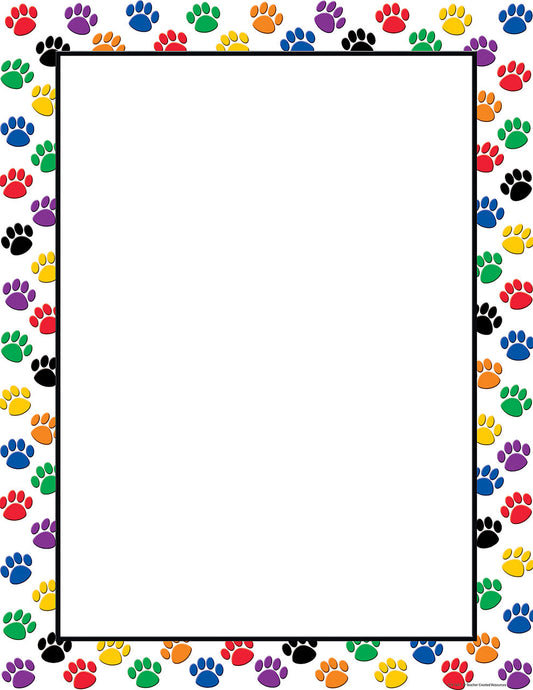 Colorful Paw Print Chart XTCR7687