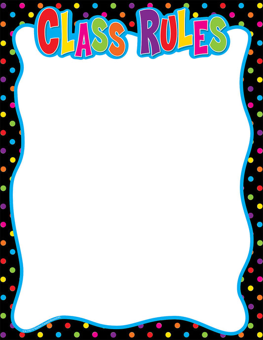 Class Rules White Chart XTCR7707