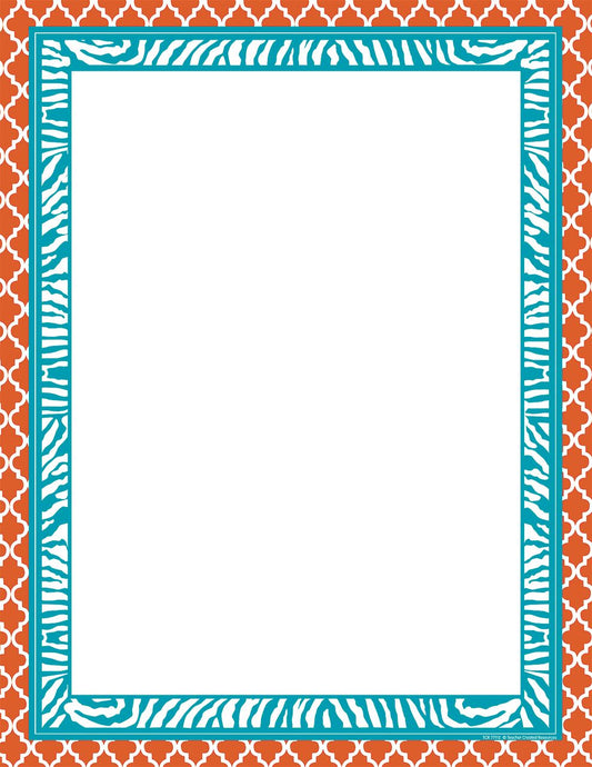 Orange And Teal Wild Moroccan Chart XTCR77112