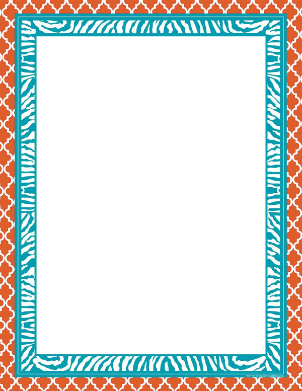 Orange And Teal Wild Moroccan Chart XTCR77112