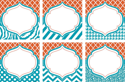 Orange And Teal Wild Moroccan Large Accents XTCR77116