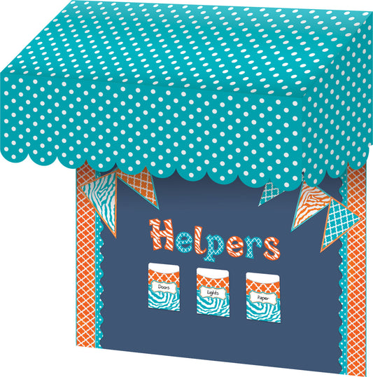 Teal Polka Dots Awning XTCR77163