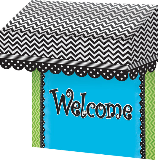 Black  White Chevrons And Dots Awning XTCR77164