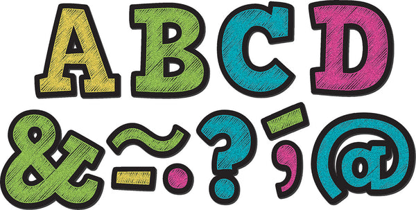 Chalkboard Brights Bold Block 2 Magnetic Letters XTCR77190
